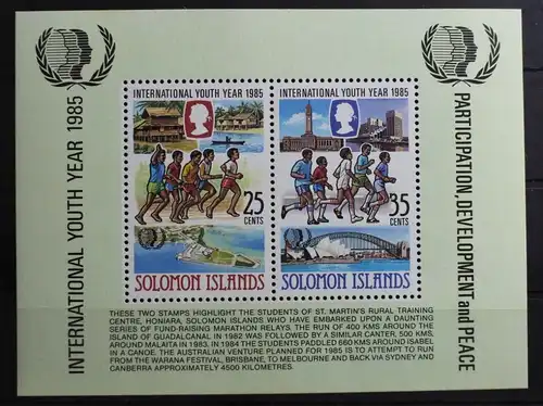 Salomonen Block 17 mit 559-560 postfrisch Vögel #RY190