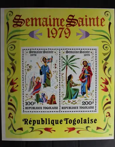 Togo Block 149 mit 1406-1407 postfrisch Weihnachten #RX982