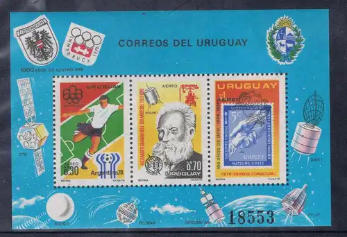 Uruguay Block 29 postfrisch Fußball WM 1978 #GE655