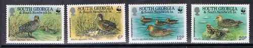 Südgeorgien und Süd-Sandwich-Inseln 203-206 postfrisch Vögel, Enten #JD225