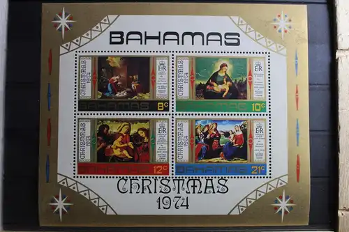 Bahamas Block 12 mit 374-377 postfrisch Weihnachten #RX715