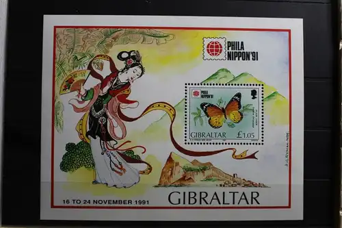 Gibraltar Block 16 mit 632 postfrisch Schmetterlinge #RX897