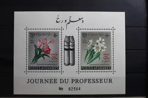 Afghanistan Block 18A mit 595-596 postfrisch Blumen #RX952