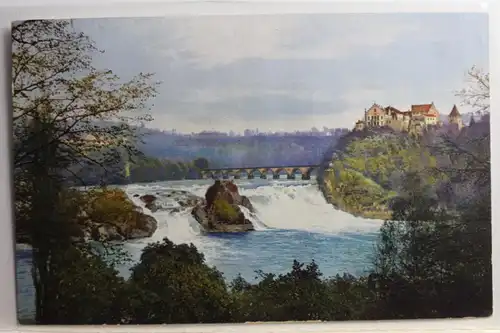 AK Rheinfall mit Schloss Laufen #PC902