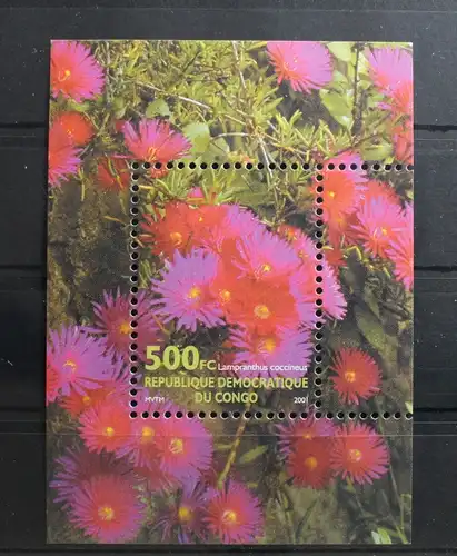 Kongo Block 116 mit 1702 postfrisch Blumen #RY002