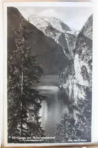 AK Königssee mit Falkensteinwand u. Funtenseetauern 1935 #PD367