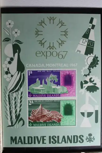 Malediven Block 7 mit 238-239 postfrisch #RY077