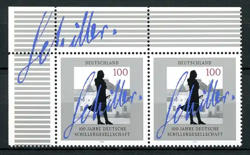 BRD 1792 I postfrisch Plattenfehler im waag. Paar #GQ193