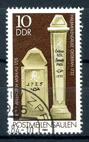 DDR 2853 II gestempelt Plattenfehler #GQ136