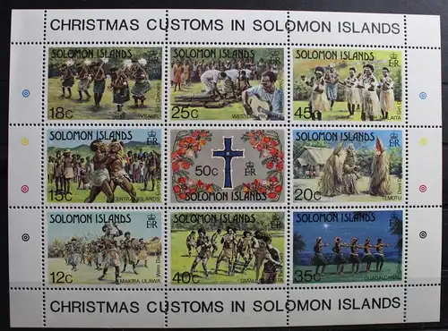 Salomonen Block 12 mit 509-517 postfrisch Volksbräuche #RY595
