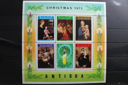 Antigua Block 9 mit 305-309 postfrisch Weihnachten #RY630