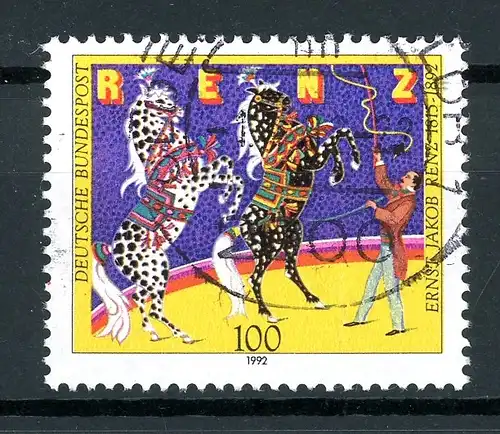 BRD 1600 II gestempelt Plattenfehler #GQ171