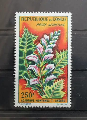 Kongo (Brazzaville) 34 postfrisch Blumen #RZ702
