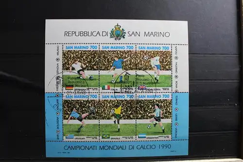 San Marino Block 13 mit 1438-1443 gestempelt Fußball WM #RY607