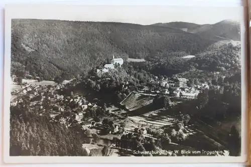 AK Schwarzburg (Thü. Wald) Blick vom Trippstein 1928 #PD392