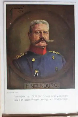 AK Deutschland Künstlerkarte - v. Hindenburg 1915 #PD470