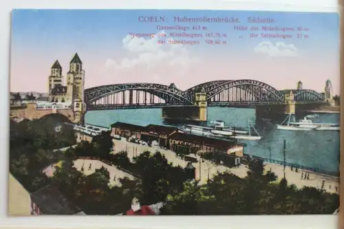 AK Köln Hohenzollernbrücke Südseite #PD559