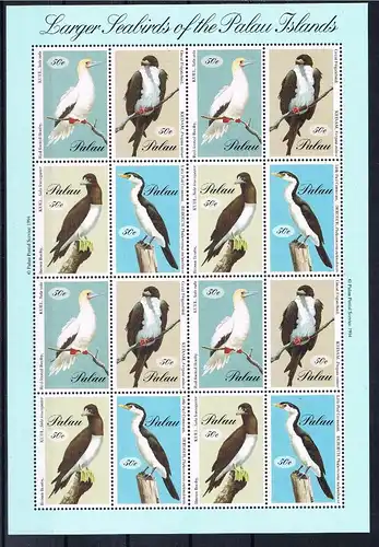 Palau Inseln ZD Bogen 694-97 postfrisch Vögel #JD257