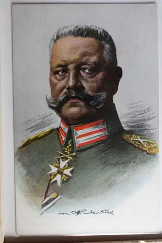 AK Deutschland Porträtkarte - von Hindenburg Künstlerkarte #PD473