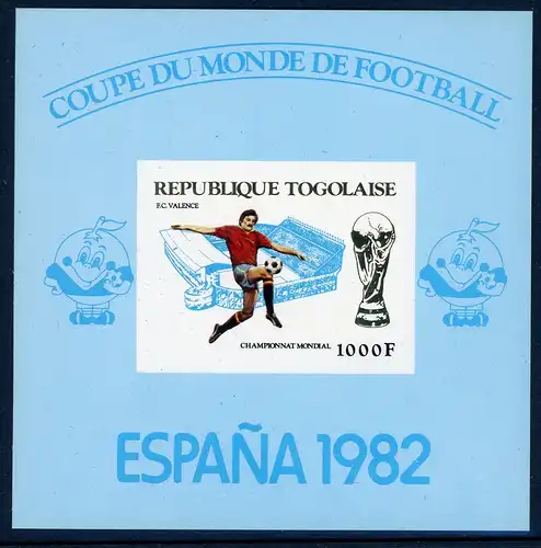 Togo Block 179 postfrisch Fußball #GE660