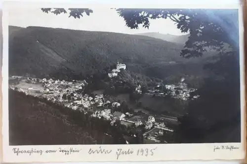 AK Schwarzburg (Thü. Wald) Blick vom Trippstein 1935 #PD393