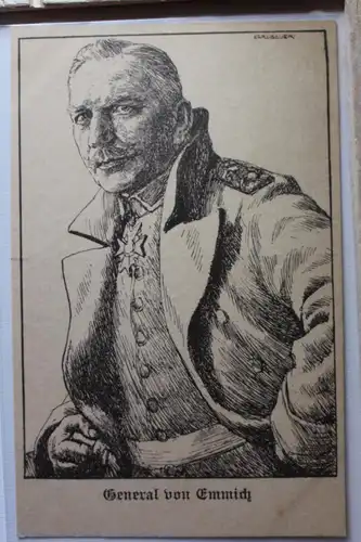 AK Deutschland Porträtkarte - General v. Emmich Künstlerkarte #PD490