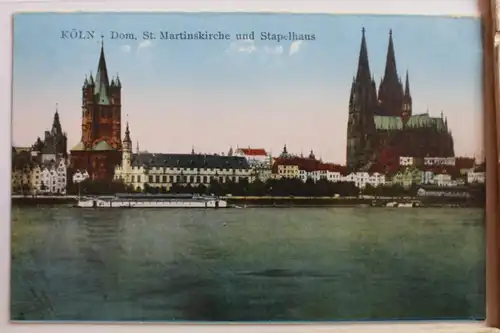 AK Köln Dom, St. Matinskirche u. Stapelhaus #PD564