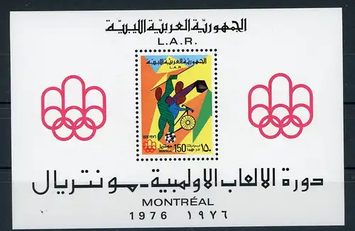 Libyen Blocjk 21 postfrisch Olympiade #HL275