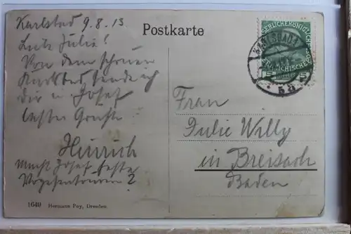 AK Karlsbad Marktplatz 1913 #PD655