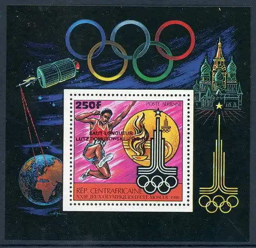 Zentralafrika Block 115 postfrisch Olympiade #HL281
