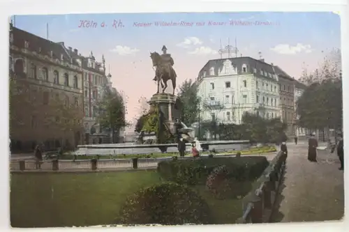 AK Köln Kaiser Wilhelm Ring mit Kaiser Wilhelm - Denkmal 1916 #PD549