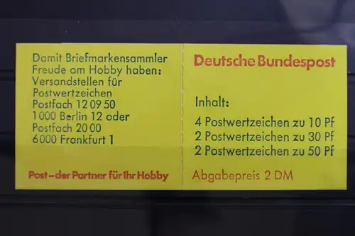 BRD MH 22o K1 oZ postfrisch "geöffnet" Markenheftchen Bundesrepublik #SB976