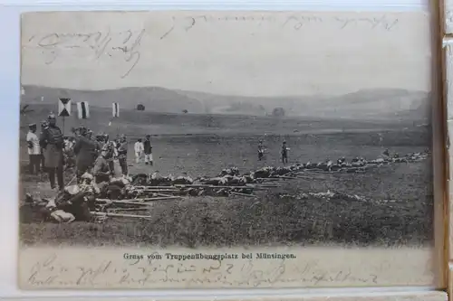 AK Münsingen Gruß vom Truppenübungsplatz bei Münsingen 1905 #PD646