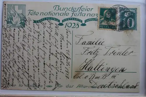 AK Deutschland Künstlerkarte Postkarte Bundesfeier 1928 #PD691