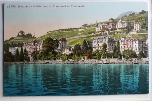 AK Montreux Hôtels Lorius, Gramment et Continental #PD721