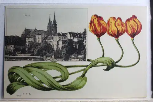 AK Basel Platz mit Münster #PD747