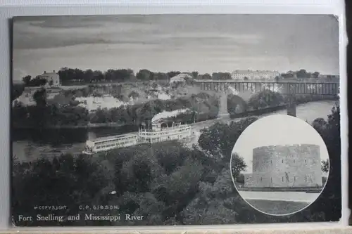 AK Fort Snelling and Mississippi River #PD755