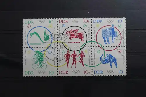 DDR 1039-1044 gestempelt als Sechserblock Olympische Spiele #SD592