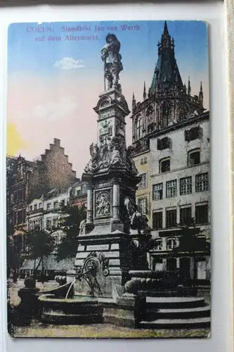 AK Köln Standbild Jan von Werth auf dem Altermarkt #PD958