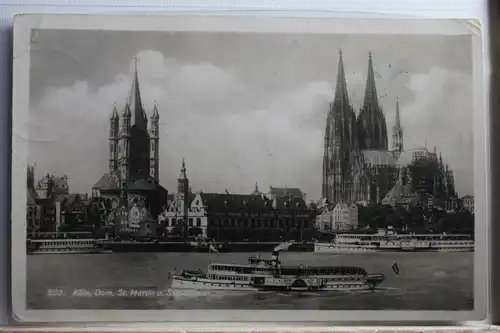 AK Köln Dom, St. Matin u. Stapelhaus 1938 #PE012