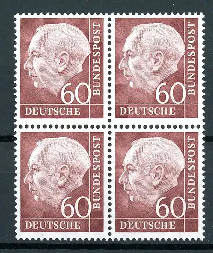 Bund 4er Block 190 x postfrisch #HF126