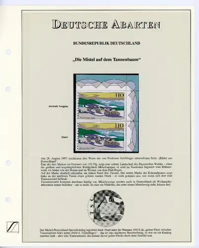 BRD 1943 I postfrisch auf Sieger Katalogblatt Abart #GQ461
