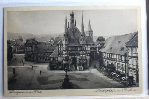 AK Wernigerode Marktplatz mit Rathaus #PD932