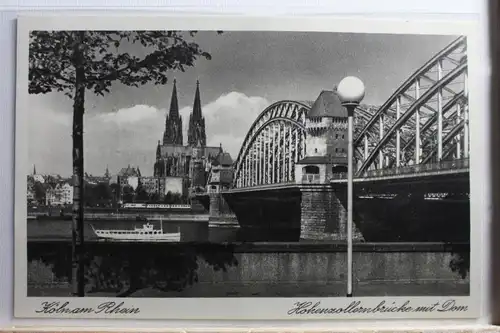 AK Köln Hohenzollernbrücke mit Dom #PE050