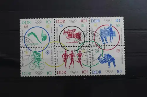 DDR 1039-1044 gestempelt als Sechserblock Olympische Spiele #SD593