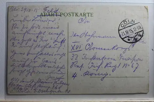 AK Köln von Deutz aus gesehen Feldpost 1915 #PE007