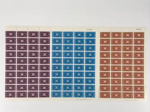 Zypern 40er Bogenteile 225-227 postfrisch Cept 1963 #BW6400