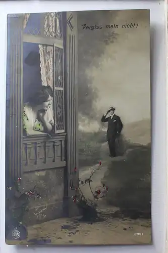 AK Deutschland Grußkarte 1913 Vergiss mein nicht ! #PE129