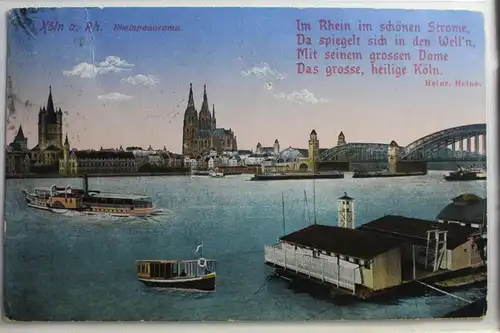AK Köln Rheinpanorama 1915 #PE006