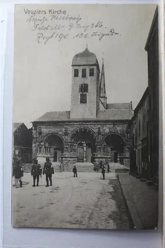 AK Vouziers Kirche Feldpost 1916 #PE091